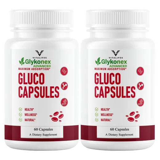 GlykoNex blood sugar support capsules, two bottle pack
